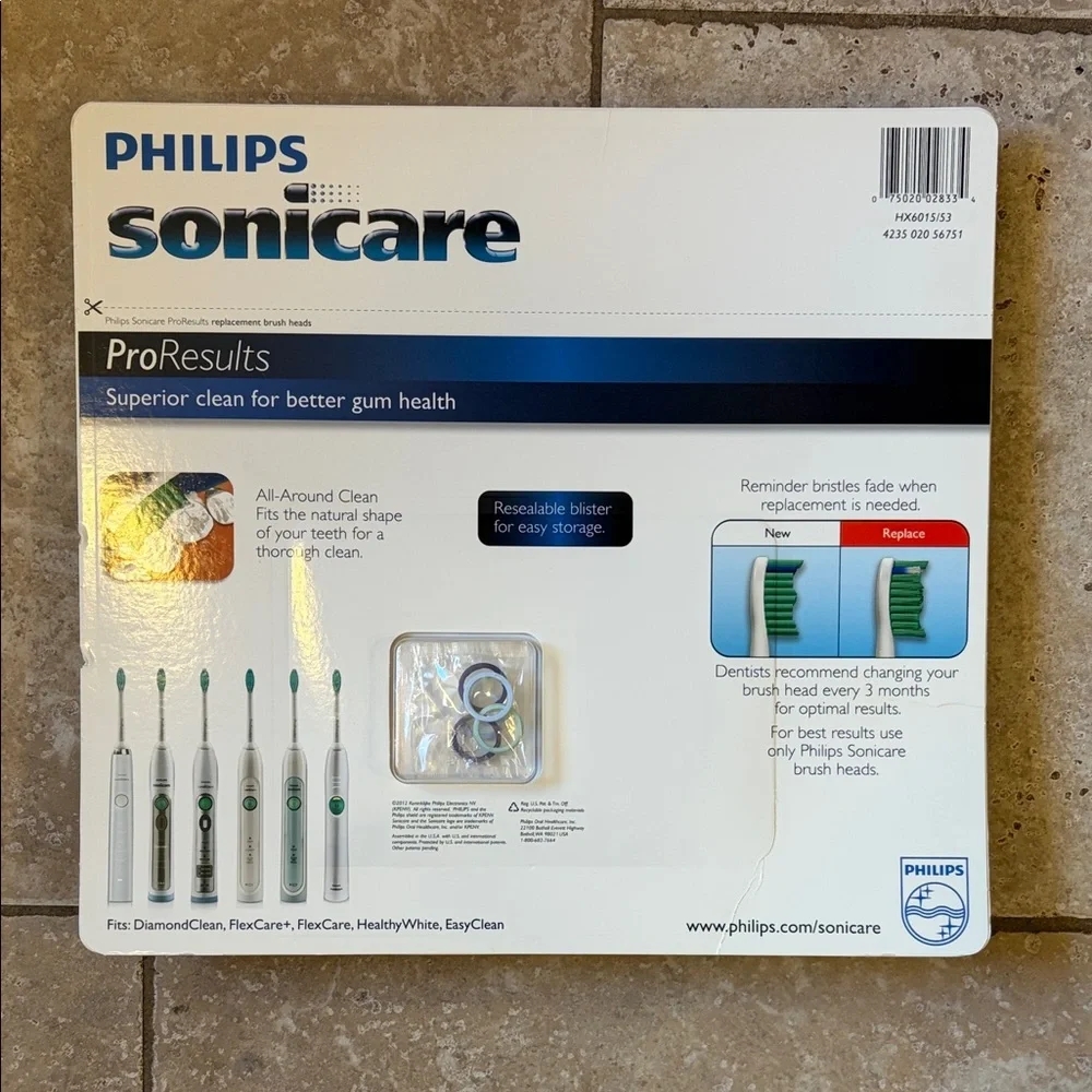 NIB - Philips Sonicare Advanced Cleaning Brush Heads, 5 ct - Picture 2 of 3